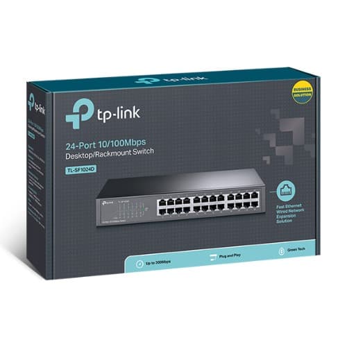 TP-Link TL-SF1024D 24-Port 10/100Mbps Rackmount Unmanaged Switch