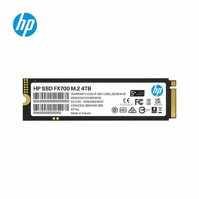 HP FX700 4TB PCIe Gen 4x4 M.2 NVMe 2.0 SSD 7200MB/s & 6200MB/s Low