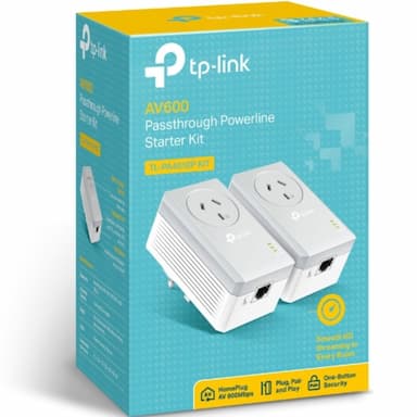 TP-Link TL-PA4010P KIT AV600 Powerline Adapter with AC Pass Through