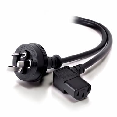 ALOGIC 2m 3 Pin Aus Male to Right Angle IEC C13 Female Power Cable