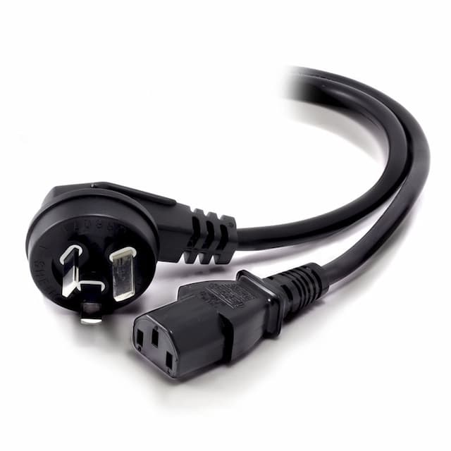 ALOGIC 2m Right Angle Aus Mains Plug to IEC-C13