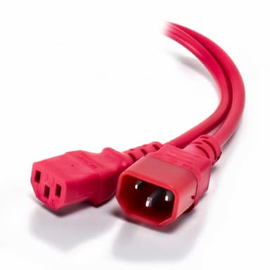 ALOGIC 1m IEC C13 to IEC C14 Computer Power Extension Cord — MF-C13C14-01-RD