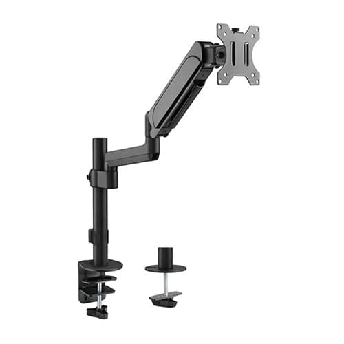 Brateck Single Monitor Pole-Mounted Gas Spring Monitor Arm Fit Most 17'