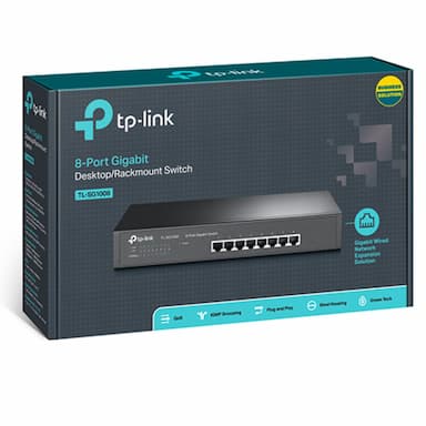 TP-Link TL-SG1008 8-Port Gigabit Unmanaged Switch 13' Desktop