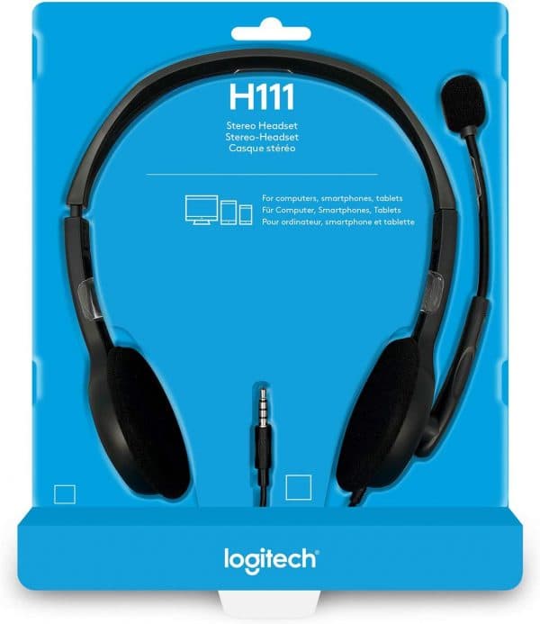 (LS) Logitech H111 Strereo Headset (Single 3.5mm Jack) Cable length: