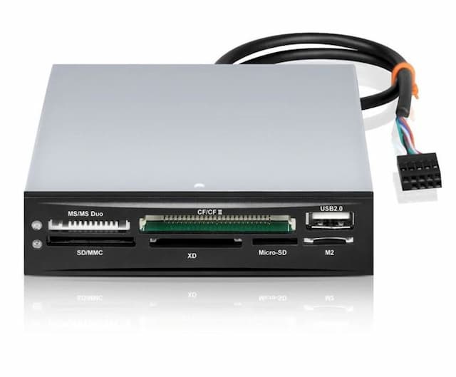 Astrotek 3.5' Internal Card Reader Black All In One USB2.0 Hub CF MS SD
