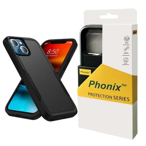 Phonix Rugged Apple iPhone 13 Pro (6.1') Armor Light Case Black