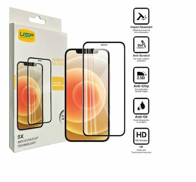 USP Apple iPhone 12 Mini (5.4') Armor Glass Full Cover Screen Protector