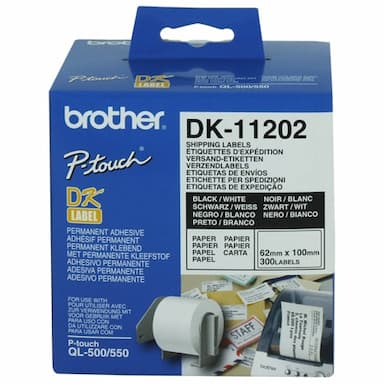 Brother White Shipping/Name Badge Labe 62mmX100mm,300 labels per roll