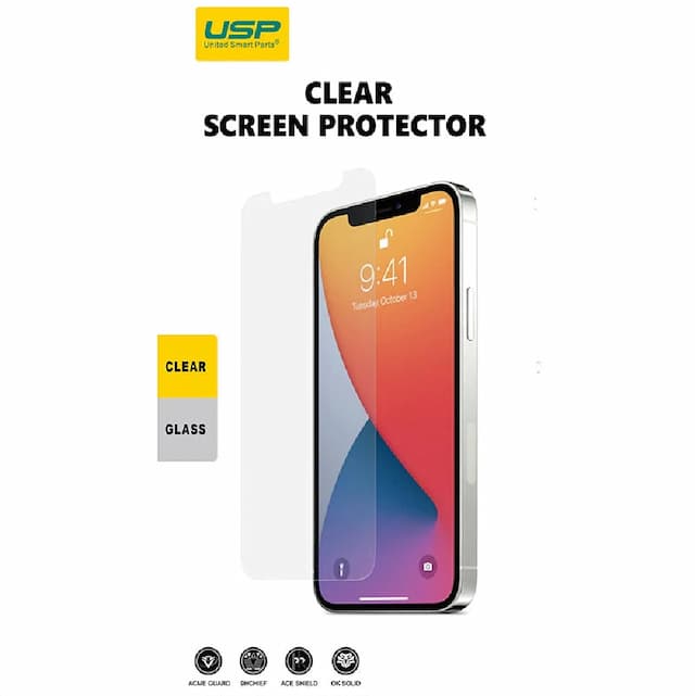 USP Apple iPhone 14 Pro Max (6.7') Tempered Glass Screen Protector Clear