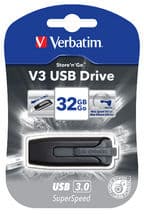 Verbatim 32GB V3 USB3.0 Grey Store'n'Go V3; Retractable USB Storage