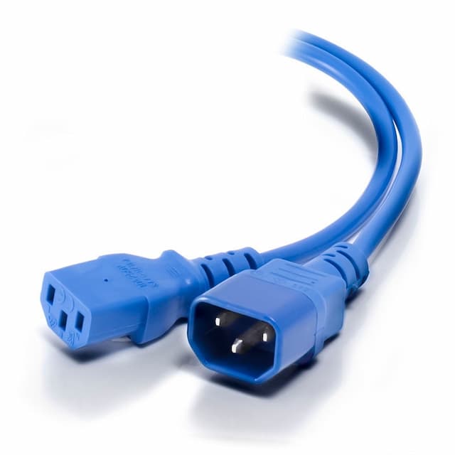 ALOGIC 1m IEC C13 to IEC C14 Computer Power Extension Cord — Blue