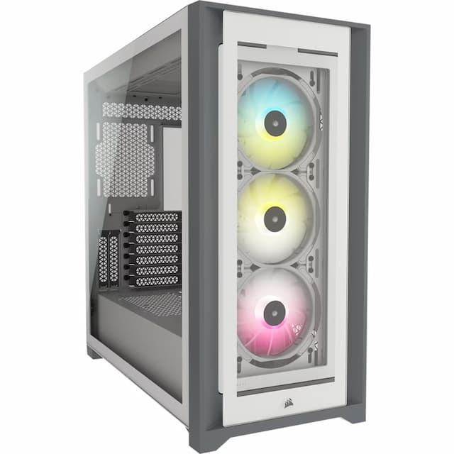 Corsair iCUE 5000X RGB Tempered Glass Mid-Tower ATX PC Smart Case