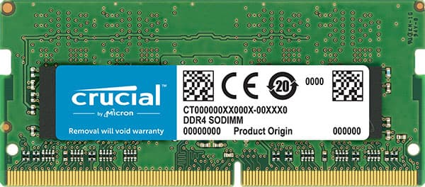 Crucial 8GB (1x8GB) DDR4 SODIMM 3200MHz CL22 1.2V Single Ranked