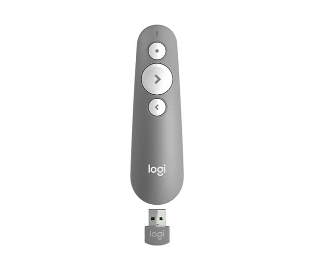 Logitech R500S Laser Presentation Remote with Dual Connectivity — Grey