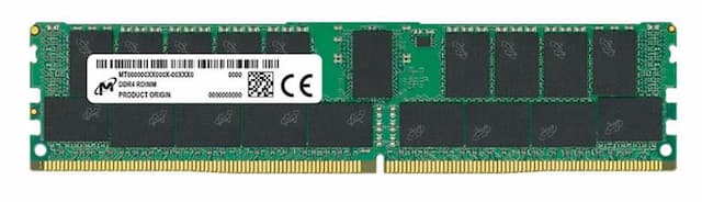 Micron 32GB (1x32GB) DDR4 RDIMM 3200MHz CL22 2Rx4 ECC Registered Server