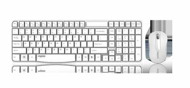 RAPOO X1800S 2.4GHz Wireless Optical Keyboard Mouse Combo Black — X1800S-WHITE